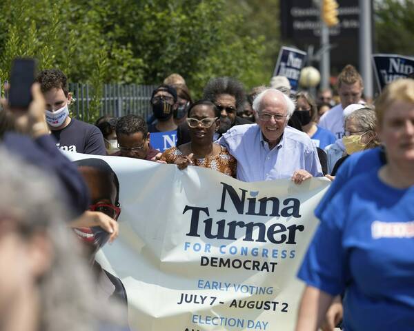 Nina Turner and Bernie Sanders