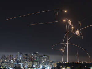 Israel’s Iron Dome missile defense system intercepts rockets from the Gaza Strip on May 11th, 2023.